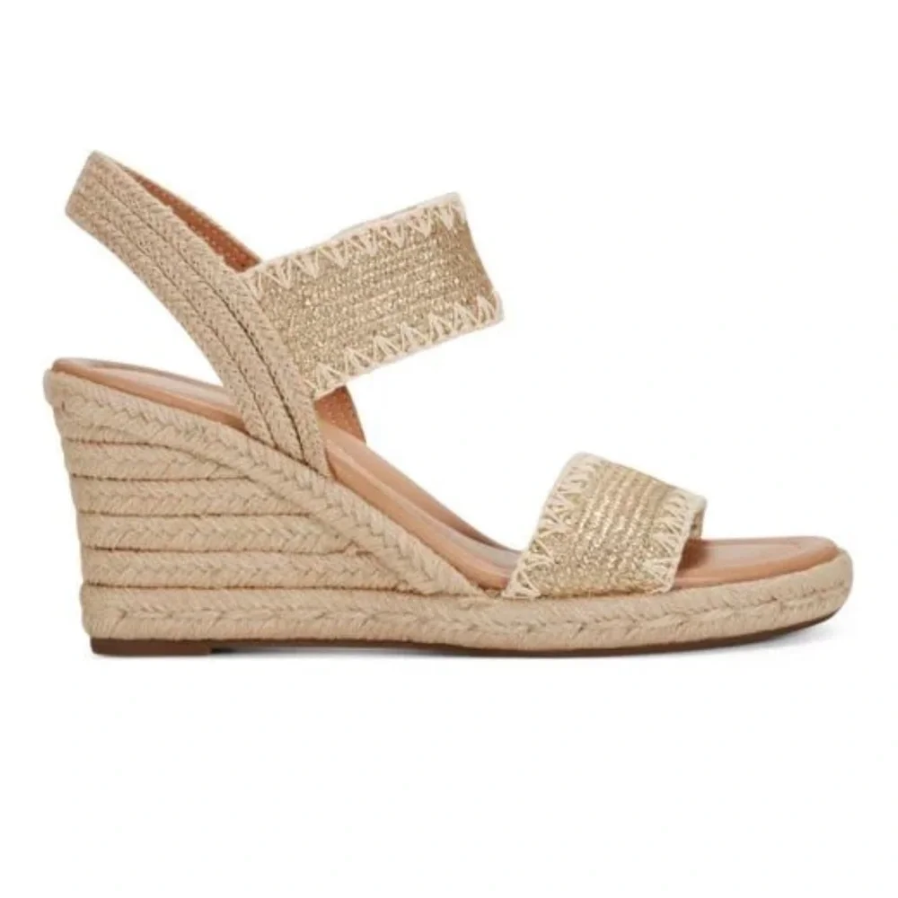New Easy Spirit Women's Ariella Espadrille 3”Wedge Comfort Sandals Size 10